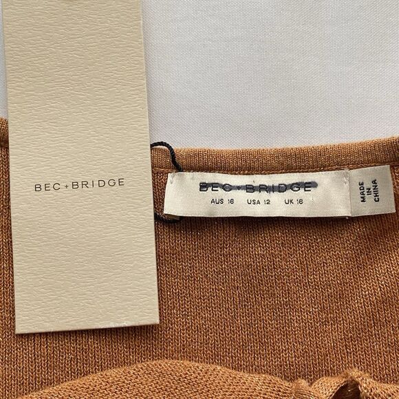 NWT Bec + Bridge x Free People Desert Sun Indya Knit Maxi Cutout Dress Size 12 - Picture 13 of 16